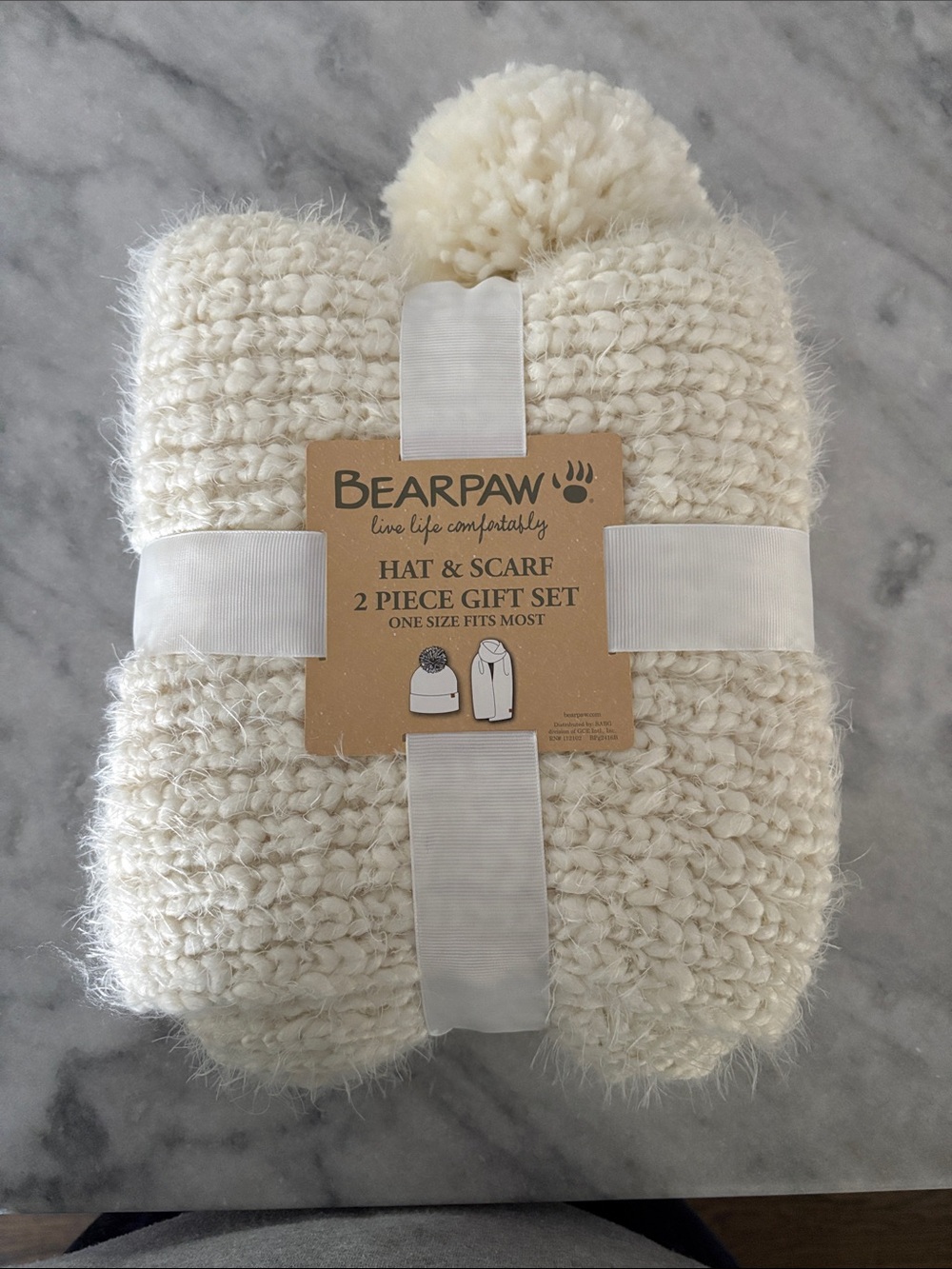 Bear Paw hat and scarf set